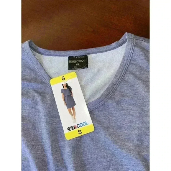 32 Degrees Cool Women's Soft Lightweight Lux Dress Blue size small NWT - Picture 3 of 5